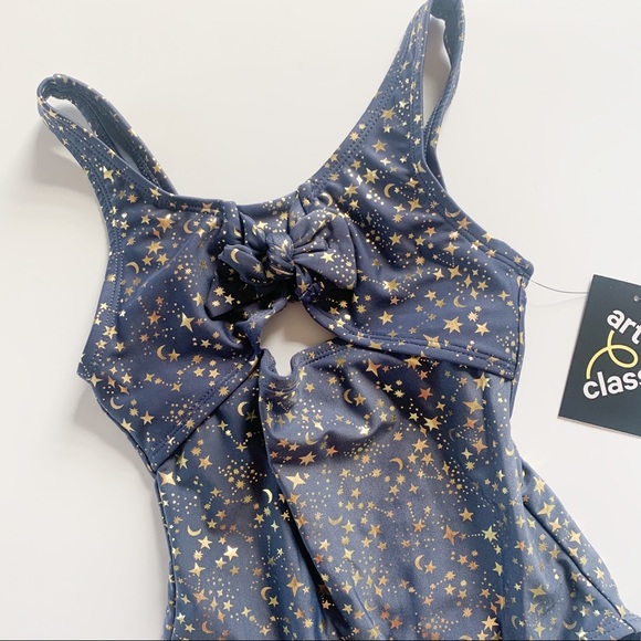 ⭐️NWT Art Class Blue Gold Moon Star Swimsuit - Picture 3 of 9